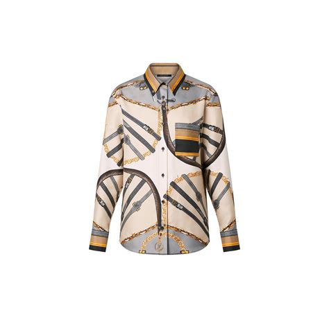 louis vuitton silk shirt women's